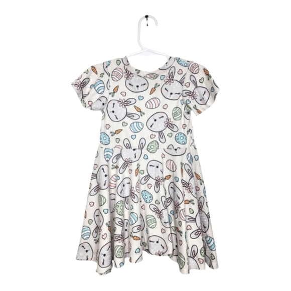 Easter Cartoon Pattern Stretchy Soft  Toddler Dress Size 2T - Picture 4 of 7